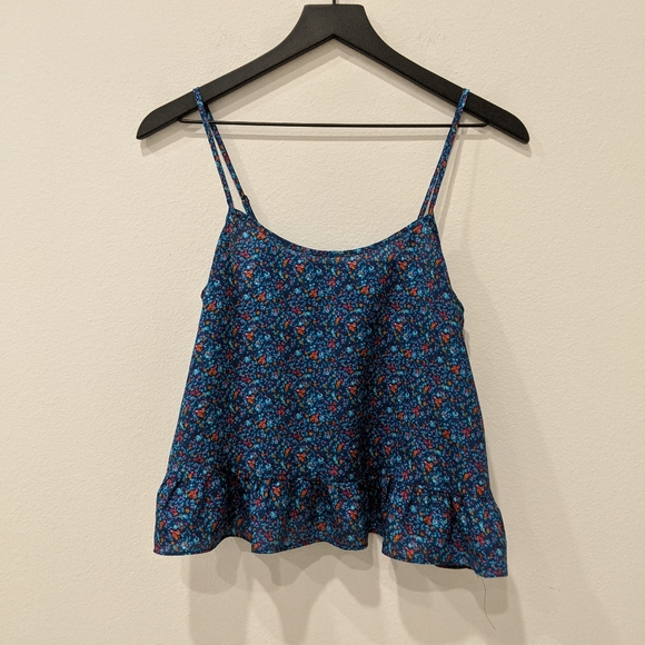 F21 Flowy Floral Print Cami w/Ruffled Hem - Picture 4 of 6